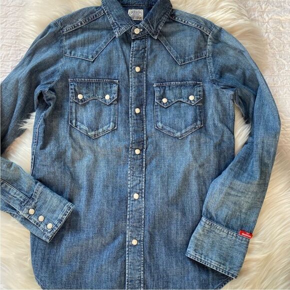 Denimist Snap Western Denim Button Down Shirt - Picture 2 of 7